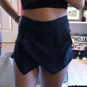 Black envelope skirt